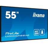 iiyama ProLite LH5554UHS-B1AG, Public Display schwarz, UltraHD/4K, IPS, Lautsprecher