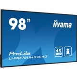 iiyama ProLite LH9875UHS-B1AG, Public Display schwarz (matt), UltraHD/4K, IPS, Lautsprecher