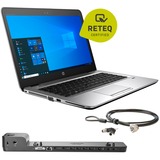 HP Elitebook 840 G3 Generalüberholt, Notebook silber, Windows 10 Pro 64-Bit, inkl. Dockingstation, Cable Lock, 256 GB SSD