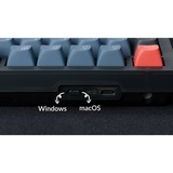 Keychron V6, Gaming-Tastatur schwarz/blaugrau, DE-Layout, Keychron K Pro Red, Hot-Swap, RGB