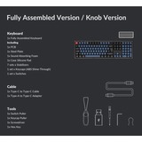 Keychron V6, Gaming-Tastatur schwarz/blaugrau, DE-Layout, Keychron K Pro Red, Hot-Swap, RGB