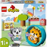 LEGO 10977 DUPLO Mein erstes Hündchen & Kätzchen, Konstruktionsspielzeug mit Ton