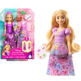 Mattel Disney Prinzessin 2-in-1-Geschichten Rapunzel-Modepuppe mit 2 Oberteilen zum Anklipsen, 2 Röcken und 9 Accessoires
