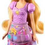 Mattel Disney Prinzessin 2-in-1-Geschichten Rapunzel-Modepuppe mit 2 Oberteilen zum Anklipsen, 2 Röcken und 9 Accessoires