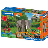 PLAYMOBIL 72068 Elefant mit Tierpfleger, Konstruktionsspielzeug 
