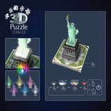 Ravensburger 3D Puzzle Iconics: Freiheitsstatue - mit Licht 108 Teile