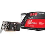 SAPPHIRE Radeon RX 6400 PULSE GAMING, Grafikkarte RDNA 2, GDDR6, 1x DisplayPort, 1x HDMI