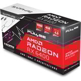 SAPPHIRE Radeon RX 6400 PULSE GAMING, Grafikkarte RDNA 2, GDDR6, 1x DisplayPort, 1x HDMI