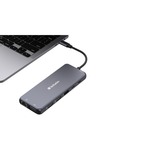 Verbatim USB-C Pro Multiport-Hub CMH-14, 14 Port, Dockingstation grau, 2x HDMI, VGA, RJ-45, 5x USB-A, Audio, 2x USB-C, PD, SD, microSD