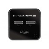 DeLOCK USB 3.0 Docking- und Klonstation 2 x M.2 NVMe, Dockingstation schwarz, M.2 SSD