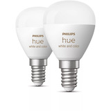Philips Hue White & Color Ambiance E14 Tropfenform Doppelpack 470 lm, LED-Lampe ersetzt