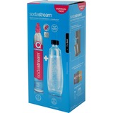 SodaStream Quick Connect CO₂-Reservezylinder +1 Glaskaraffe, für Wassersprudler pink, mit Quick-Connect Verschluss