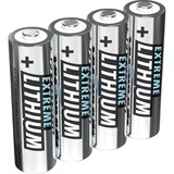 Ansmann Extreme Lithium Mignon AA, Batterie silber, 4 Stück