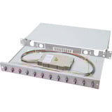 Digitus LWL-Spleißbox, bestückt, 6x LC-APC DX, OS2 grau