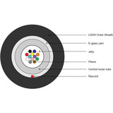 Digitus Verlegekabel A/I-DQ(ZN)BH 50/125µ OM3 8F Dca schwarz, 1 Meter