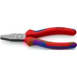KNIPEX Flachzange 20 02 160, Greifzange rot/blau, gezahnte Griffflächen