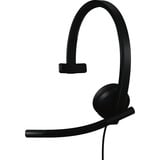 Logitech H570e Mono, Headset schwarz, Zertifiziert für Microsoft Teams, USB-C