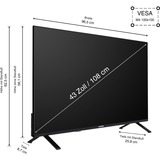 Telefunken XF43TO750S, LED-Fernseher 108 cm (43 Zoll), schwarz, FullHD, Triple Tuner, SmartTV, TiVo Betriebssystem