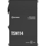 Teltonika TSW114, Switch schwarz, Ethernet Switch mit DIN-Schiene