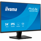 iiyama ProLite X2491HS-B1, LED-Monitor 60.5 cm (23.8 Zoll), schwarz (matt), FullHD, IPS, HDMI, DP, Lautsprecher, 120Hz Panel