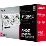 ASUS Radeon RX 9070 XT PRIME WHITE OC Edition, Grafikkarte weiß, RDNA4, GDDR6, 3x DisplayPort, 1x HDMI 2.1