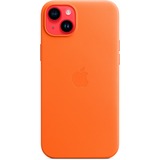 Apple Leder Case mit MagSafe, Handyhülle orange, iPhone 14 Plus