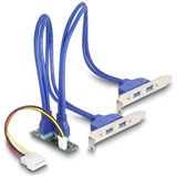 DeLOCK Konverter M.2 Key B+M Stecker > 4 x USB 5 Gbps Typ-A, Schnittstellenerweiterung 