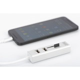 Digitus USB Typ-C OTG 3-Port Hub + Kartenleser, USB-Hub weiß