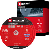 EINHELL Trennscheibe dünn, Ø 230 x 2,0mm, 3 Stück für Winkelschleifer