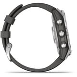 Garmin fēnix 7 - Standard Edition, Smartwatch silber, 47 mm, graphitfarbenes Armband aus Silikon