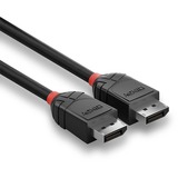 Lindy DisplayPort 1.2 Kabel Black Line, Stecker > Stecker schwarz, 3 Meter