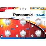 Panasonic Lithium Knopfzelle CR-2016EL/6B, Batterie 6 Stück, CR2016