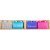 Room Copenhagen LEGO Storage Brick 4 Top Lid Glitter , Aufbewahrungsbox transparent