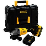 Stanley Akku-Winkelschleifer (SFMCG710M1T-QW), 18Volt schwarz/gelb, Li-Ion-Akku 4,0Ah, Koffer
