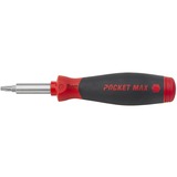 Wiha Schraubendreher mit Bitmagazin PocketMax magnetisch schwarz/rot, 9-teilig