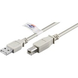 goobay USB 2.0 Kabel, USB-A Stecker > USB-B Stecker grau, 5 Meter