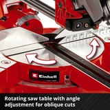 EINHELL Akku-Zug-Kapp-und Gehrungssäge TE-SM 36/210 Li-Solo, 36Volt (2x18V) rot, ohne Akku und Ladegerät