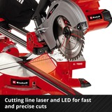 EINHELL Akku-Zug-Kapp-und Gehrungssäge TE-SM 36/210 Li-Solo, 36Volt (2x18V), Kapp- und Gehrungssäge rot, ohne Akku und Ladegerät