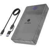 ICY BOX IB-388-CU3, Laufwerksgehäuse schwarz, Festplattengehäuse für 2,5"/3,5" SATA SSD/HDD