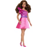 Mattel Barbie Fashionistas Puppe mit braunem Haar und glitzerndem Kleid 