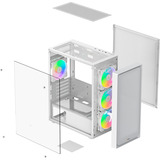 Ocypus Gamma C50 ARGB, Tower-Gehäuse weiß, Tempered Glass