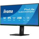 iiyama ProLite XUB3493WQSU-B6, LED-Monitor 86.7 cm (34 Zoll), schwarz (matt), QHD, IPS, 120 Hz, HDMI, 120Hz Panel