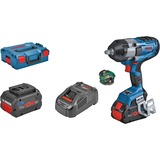 Bosch Akku-Schlagschrauber BITURBO GDS 18V-1000 C Professional, 18Volt blau/schwarz, 2x Akku ProCORE18V 8,0Ah, Bluetooth Modul, 1/2", in L-BOXX