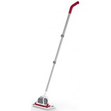 CLEANmaxx Akku-Scheuerbürste, mit 4 Aufsätzen, Bodenwischer rot/grau, 3,7 Volt Li-Ion Akku