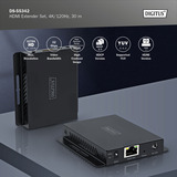 Digitus 4K HDMI Extender Set, HDMI Verlängerung schwarz,  4K/120Hz, 30m