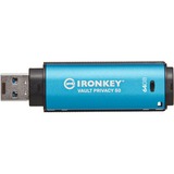 Kingston IronKey Vault Privacy 50 64 GB, USB-Stick hellblau/schwarz, USB-A 3.2 Gen 1