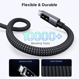 UGREEN Uno USB-C auf USB-C Kabel (100W) schwarz/grau, 0,5 Meter, PD 100 Watt, mit Display