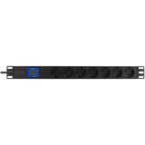 BlueWalker PowerWalker PDU LC-10A 7x CEE 7/3 (IEC C14 Input), Stromversorgung schwarz