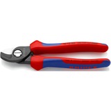 KNIPEX Kabelschere 95 12 165 , Schneid-Zange für Cu- und Al-Kabel, Klemmschutz