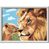 Ravensburger CreArt - Löwe mit Baby, Malen 
